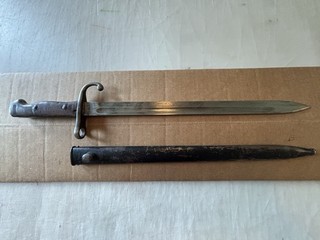 ANTIQUE MIL. MAUSER BAYONET WEYERSBERG KIRSCHBAUM & CO. MODELO ARGENTINO 1909