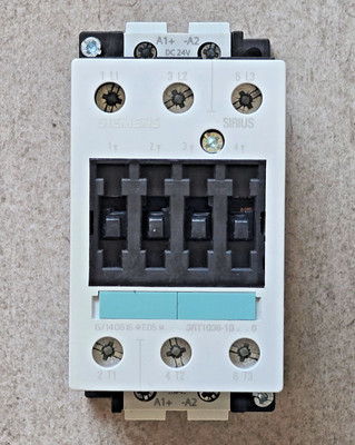 Siemens Leistungsschütz Power Contactor 3RT1036-1BB40 DC 24V AC 400V 50A 3polig