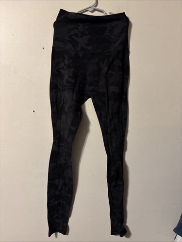 Lululemon Leggings Damen 4 schwarz Camouflage Activewear Align Pull On Freizeit - Bild 1 von 3