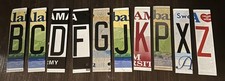 Lot of 10 Cut Up Misc Letters Actual Alabama License Plate Craft Pieces