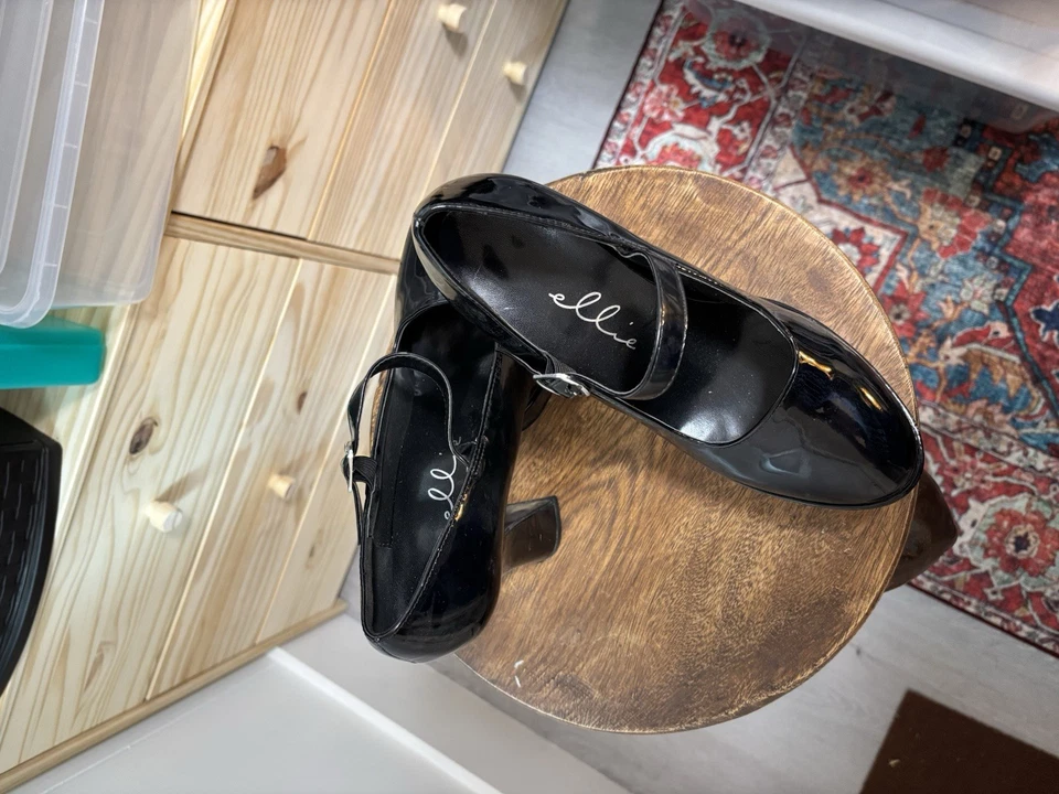 Ellie 557-Eden Platform Pump Patent Women’s size 10 Chunky Heel Goth Y2K Lolita - Image 3 of 4