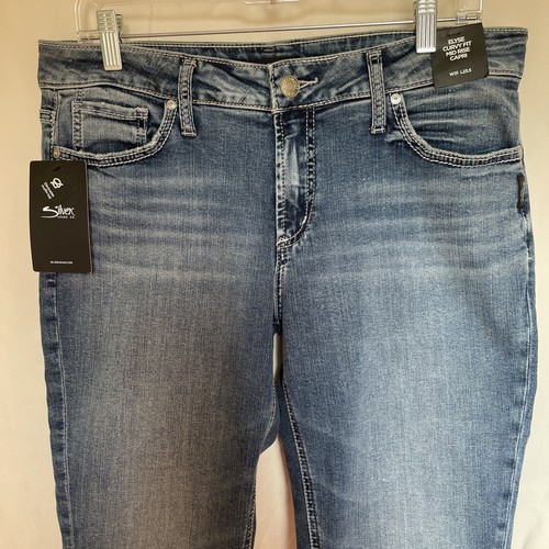 Silver Jeans Elyse Curvy Fit Mid Rise Denim Capri W31 L23,5 Neu mit Etikett