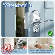 EUDEMON 2pk Child Proof Door Silencer, Baby Latch Cover, Transparent