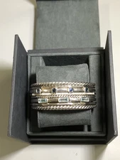 David Yurman Stax Sterling Silver Diamonds & Gemstones Bracelet