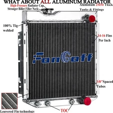 4-Rows  Aluminum Radiator For 1960-1966 Ford Mustang Falcon/ Mercury Comet 3.3L.