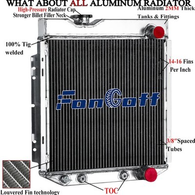 3Row Radiator Fits 1965-1966 Ford Falcon Ranchero Mercury Comet,1965-66 Mustang