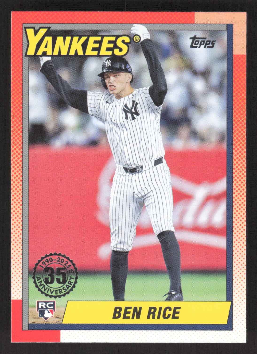2025 Topps #T90-19 Ben Rice 1990 Topps Baseball 35th Anniversary (Series One)