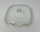 Pyrex P-12-C Square Glass Replacement Lid Clear 10.25” Corning Ware VGC
