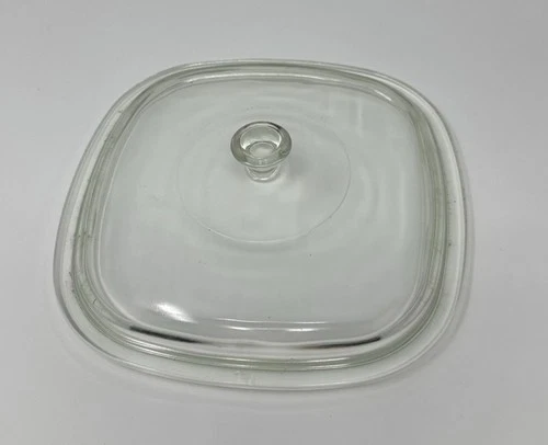 Pyrex P-12-C Square Glass Replacement Lid Clear 10.25” Corning Ware VGC