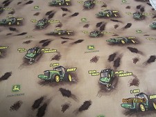 John Deere baby toddler sheets set tractors I dig dirt tan