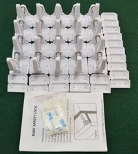 Child Safety Latches for Cabinet Doors and Drawers, 20 pk