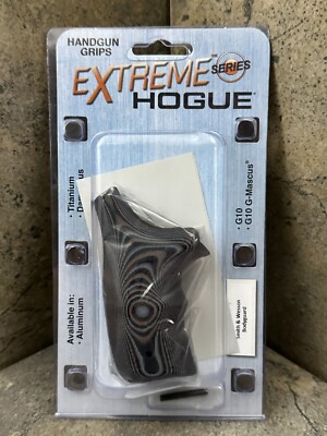 Hogue Smooth Grip for S&W Body Bantam Finger Groove G-10 G-Mascus Black/Grey
