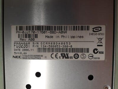 NEC FD3238T 134-508053-380-0 0JJ170 REV A00 FLOPPY DRIVE | eBay