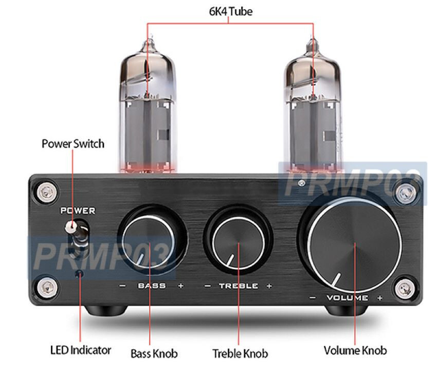 Premium 40W Classic Tube Preamp With Volume Bass Treble