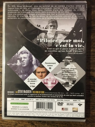 STEVE MCQUEEN ... L'HOMME MECANIQUE ... BD + LIVRE + VHS + COFFRET 2 DVD - Imagen 11 de 11