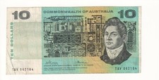 1972 Comm. of Australia $10 Banknote - Phillips/Wheeler - R304 - Fine - # 32833