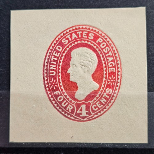 US Cut Square Sc U328, 4c carmín en manila, como nuevo CV$8,00 (504C89)