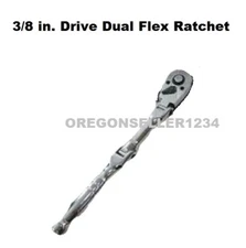3/8" INCH DRIVE SUPER FLEX FLEXIBLE BENT RATCHET RATCHETING SOCKET WRENCH TOOL