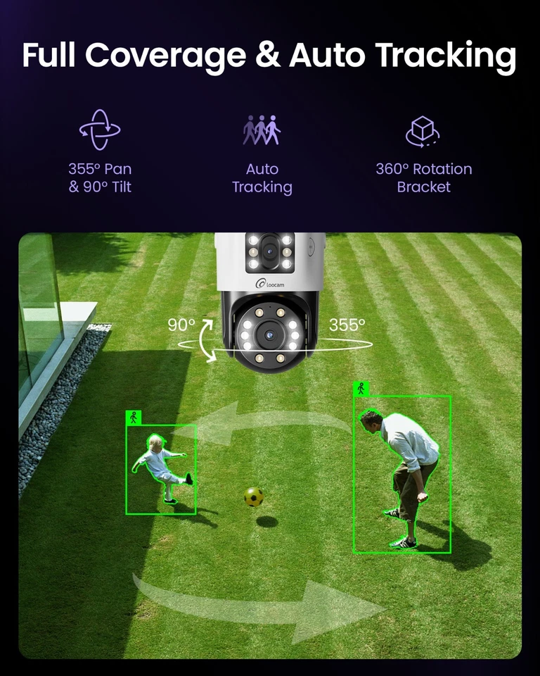 Loocam Dual Lens(4MP+4MP) 4K 8 Channel PoE NVR Security Camera System 2TB HDD - Image 3 of 4