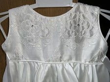 VTG USA Baptism Christening Dress with Lace Robe Size 1 White Color