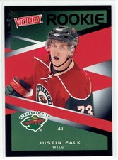 2010-11 Upper Deck Victory Rookies Black Parallel #224 Justin Falk Wild RC