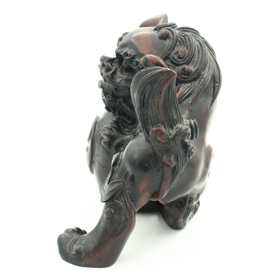 Chinese Bronze Effect Resin Figure of Temple Lion - Image 4 of 4