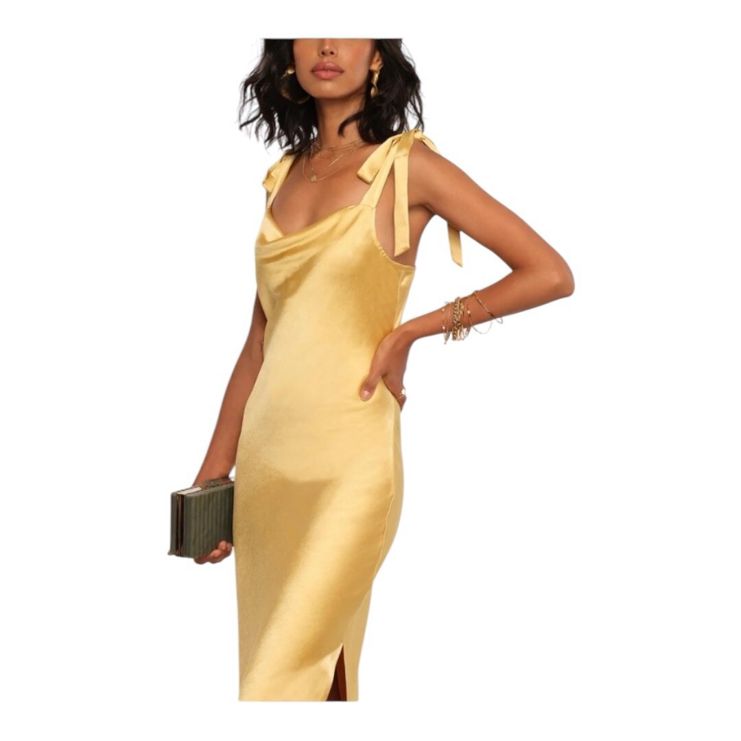 cinta dress in golden SemSem METALLIC SEQUIN KAFTAN IN GOLD