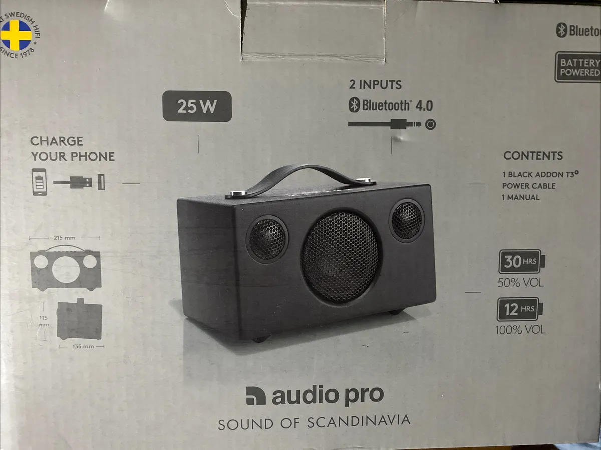 Audio Pro Addon T3 Black Wireless