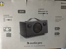 Audio Pro - Addon T3+ Black Wireless Bluetooth Battery Powered Speaker