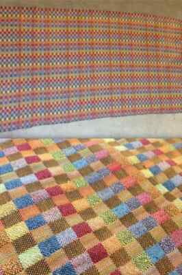 *SALE* ALEXANDER GIRARD FABRIC Large Vintage Multi-Color Pink Purple Blue Eames