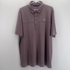 Travis Mathew  s Men Burgundy Summer Comfort Polo Shirt Size XL