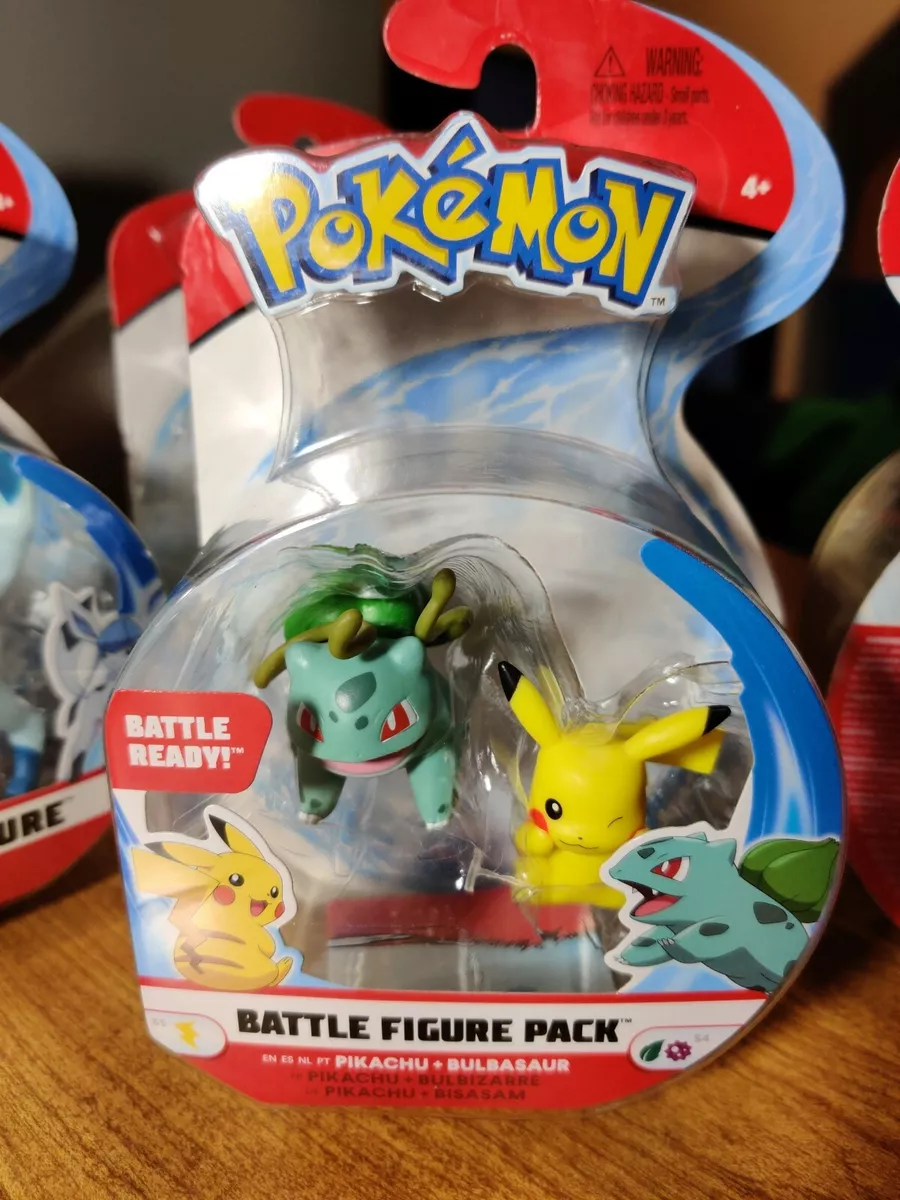 Pack c/ 3 Bonecos Pokémon Battle Figure Set - Jazwares