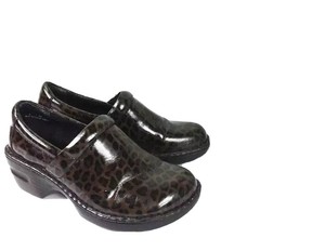 leopard print nursing clogs