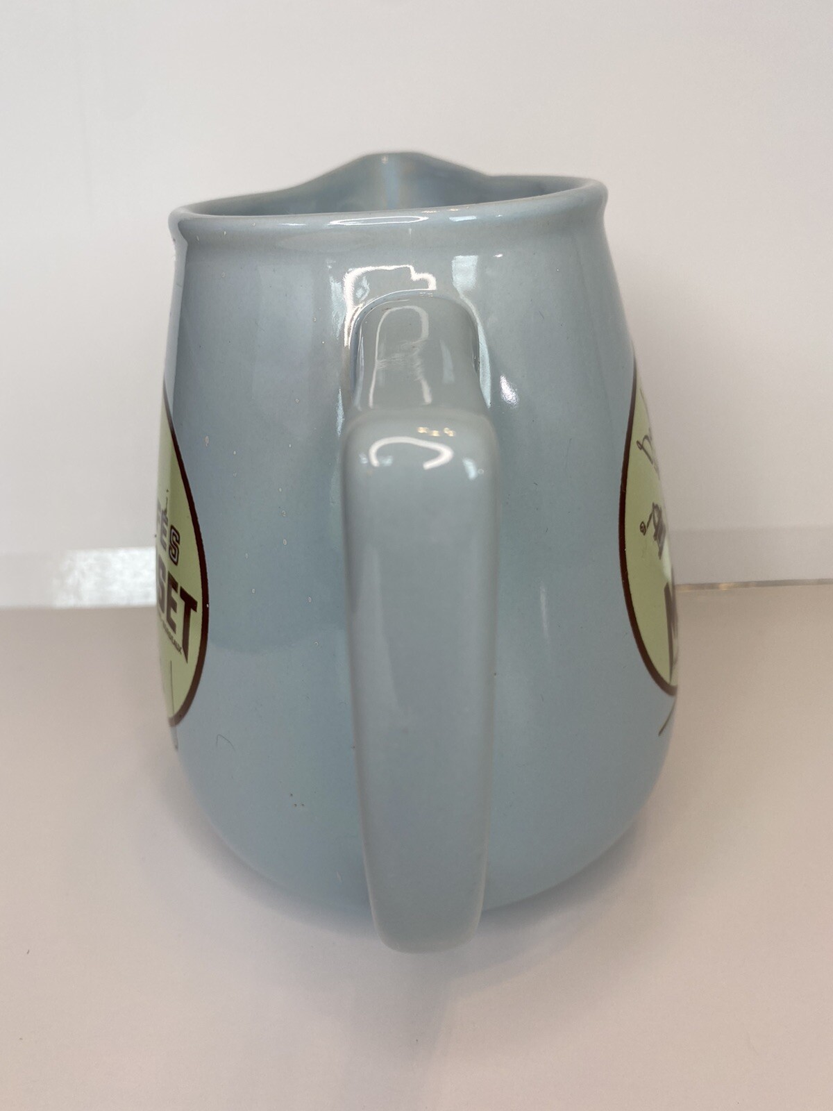 ROSANNA Ceramic Pitcher Cafes Masset Aqua Robins Egg Blue Cute Farmhouse