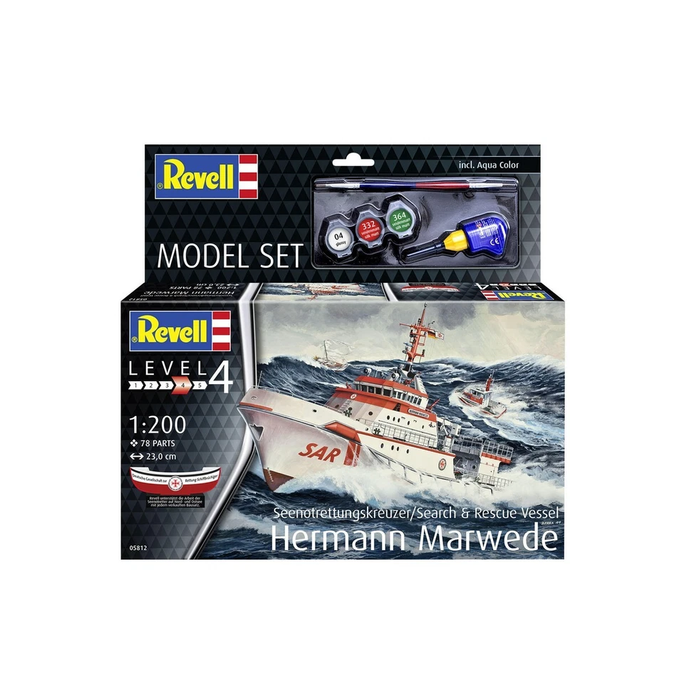 Revell 65812 1:200 Model Set Seenotkreuzer "Hermann Marwede" - Bild 2 von 2