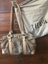 Borsa Alviero Martini In Tela E Pelle Originale Come Nuova+dust Bag+carrellino