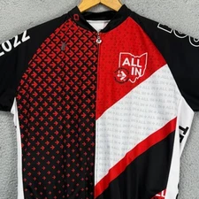 Ohio Ste Buckeyes Men Cycling Jersey Shirt Large Red Geometric Full Zip Hincapie