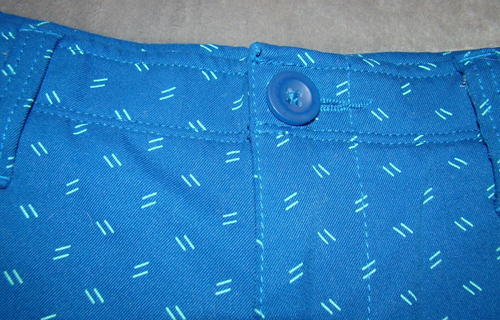 UNDER ARMOUR Boys Size 14 Match Play Blue Green Lines Print Golf Shorts - 第 3/7 張圖片