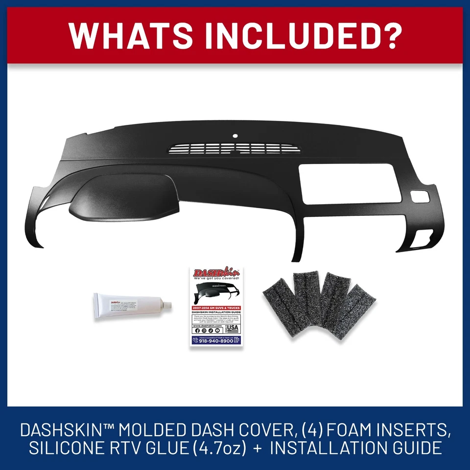 DashSkin Dash Cover for 07-13 Silverado Sierra with Dual Glovebox in Black Foto 3 de 4