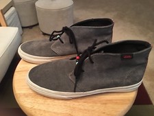 Vans US Women  s 8/Men  s 6.5 Gray Suede Hi Top Athletic Sneakers Shoes: