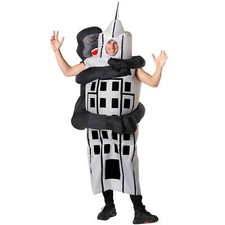 Adult Inflatable Gorilla Skyscraper Costume King Kong Blow Up Suit Fancy Dress