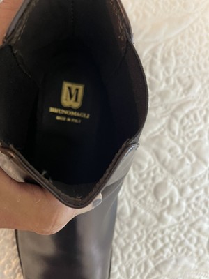 M by Bruno Magli Mariano Black Leather Chelea Boot Size 11.5  display picture 2