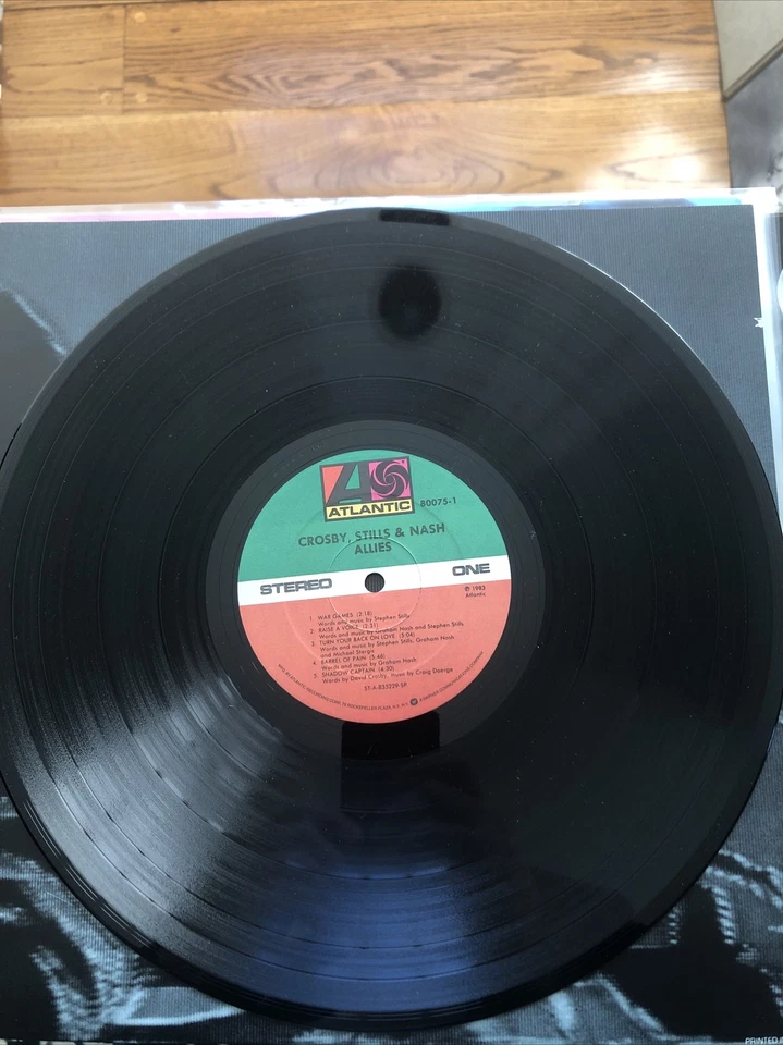 Mint- Crosby Stills Nash Allies Atlantic Records Stereo LP - Image 3 of 4