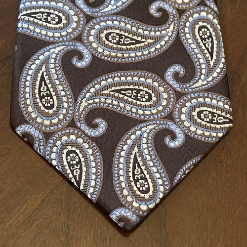 Michael Michael Kors Brown Blue 100% Silk Men’s Neck Tie Made In China
