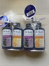 Dr Teal's Foaming Bath Salts 2pc Black Elderberry/Glow  Radiance Lot Of 2