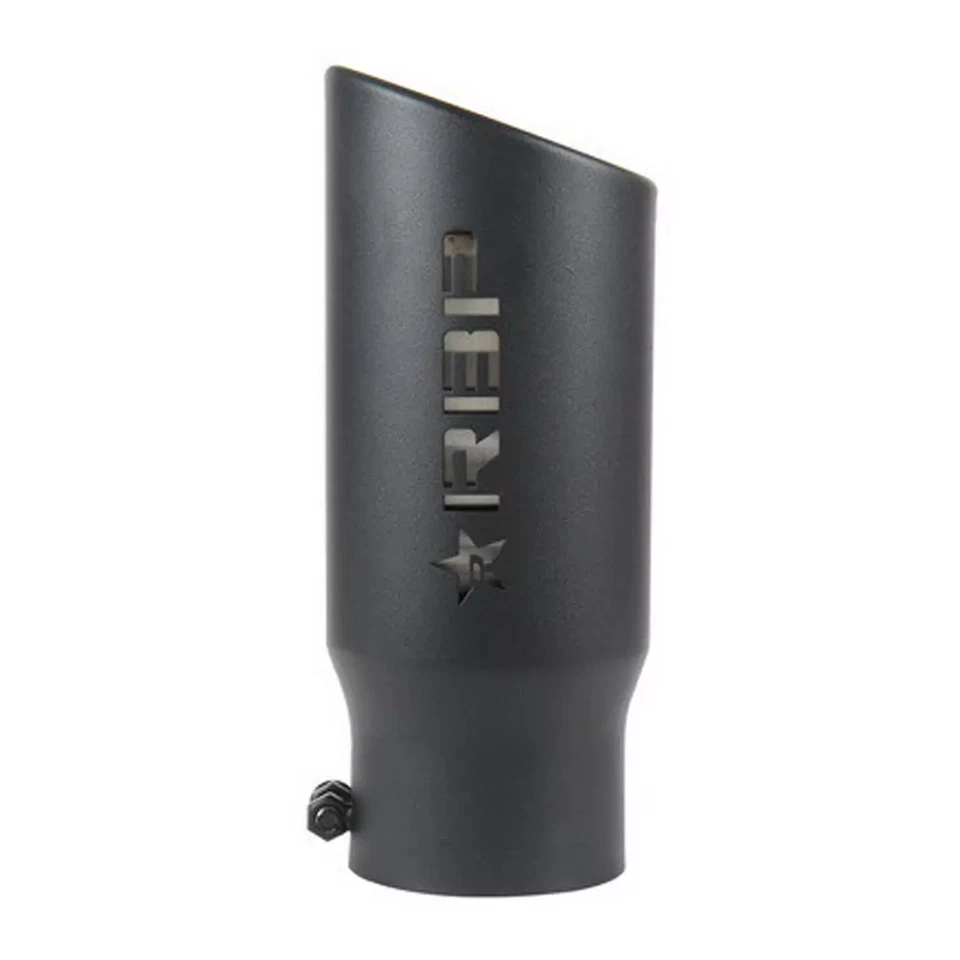 UNIVERSAL RBP 4" ENTRADA 5" OULET DIESEL CAMIÓN TUBO DE ESCAPE NEGRO SILENCIADOR PUNTA Foto 4 de 4