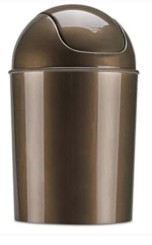 Waste Garbage Basket Trash Can For Bathroom 1 1/2 Gallon with Swing Lid Colorful - Picture 3 of 5