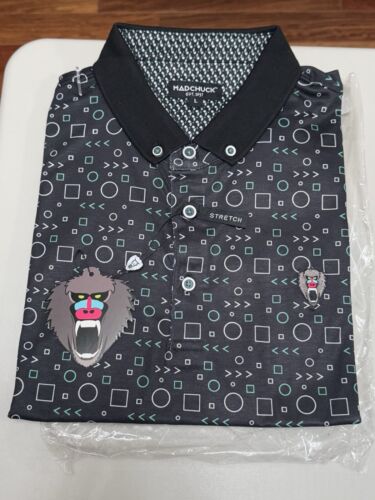Mad Chuck Men's Geo Polo Shirt Size Large
