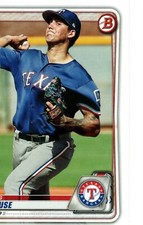 Hans Crouse Texas Rangers 2020 Bowman Prospect Card
