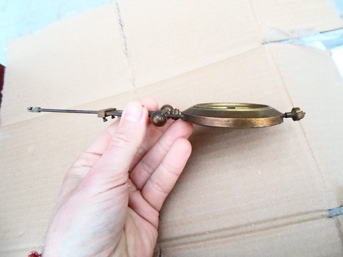 Rare Antique Bronze R/A Pendulum For French Portico Wooden Column Clock Type 19c - Picture 7 of 12